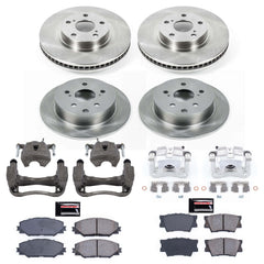Power Stop KCOE4099 Autospecialty 1-Click OE Replacement Pad And Rotor Kit With Calipers for 2009-2010 Pontiac Vibe AWD, GT product image