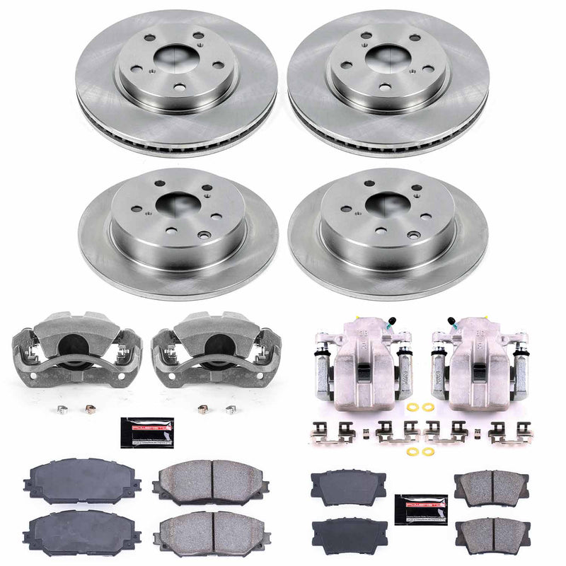 Power Stop KCOE4100B Autospecialty 1-Click OE Replacement Front And Rear Brake Kit With Calipers for 2011-2012 Toyota RAV4 product image