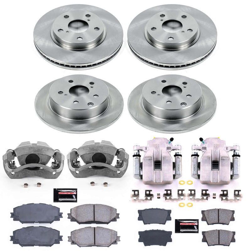 Power Stop KCOE4100C Autospecialty 1-Click OE Replacement Front And Rear Brake Kit With Calipers for 2011-2012 Toyota RAV4 product image
