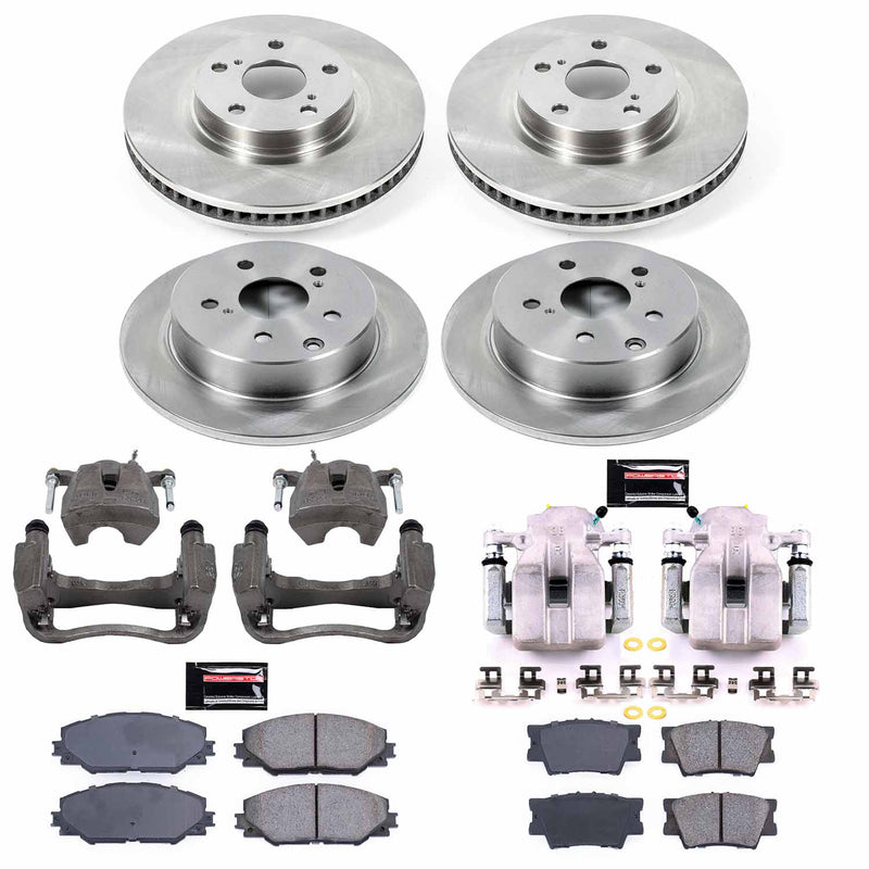 Power Stop KCOE4101A Autospecialty 1-Click OE Replacement Front And Rear Brake Kit With Calipers for 2011-2012 Toyota RAV4 product image