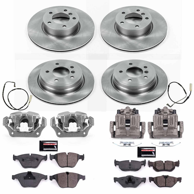 Power Stop KCOE4104 Autospecialty 1-Click OE Replacement Front And Rear Brake Kit With Calipers for 2008-2010 BMW 328I Convertible, Station Wagon product image