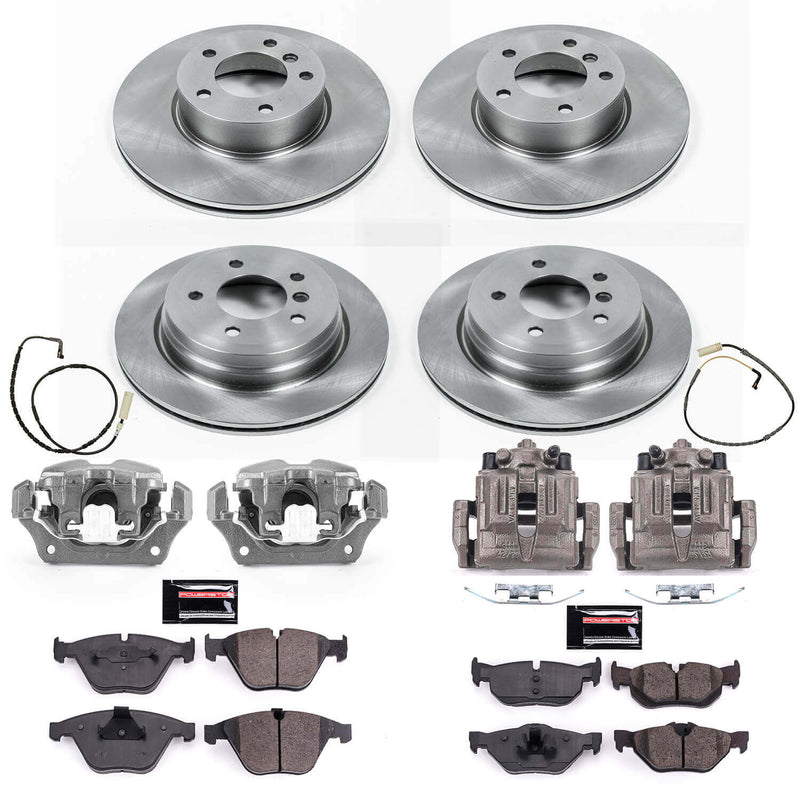 Power Stop KCOE4105 Autospecialty 1-Click OE Replacement Front And Rear Brake Kit With Calipers for 2009 BMW 328I Xdrive Sedan (4 Door) product image
