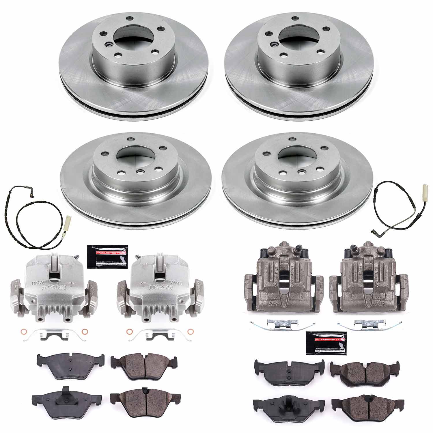 Power Stop KCOE4106 Autospecialty 1-Click OE Replacement Pad And Rotor Kit With Calipers for 2007 BMW 328I Coupe (2 Door), Sedan (4 Door) product image