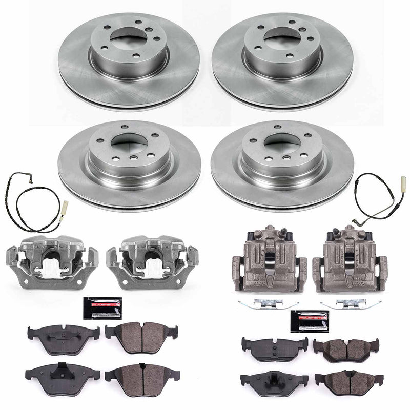Power Stop KCOE4107 Autospecialty 1-Click OE Replacement Front And Rear Brake Kit With Calipers for 2008-2010 BMW 328I Coupe (2 Door), Sedan (4 Door) product image
