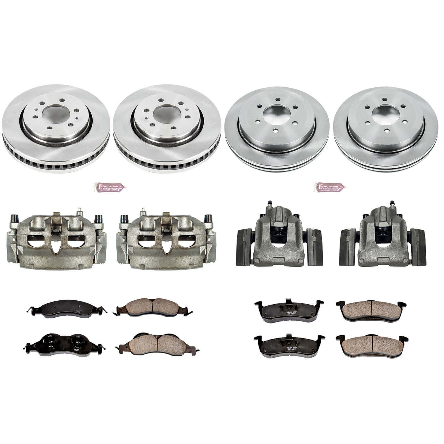Power Stop KCOE4109 Autospecialty 1-Click Daily Driver Front And Rear Brake Kit for 2007-2009 Ford Expedition product image