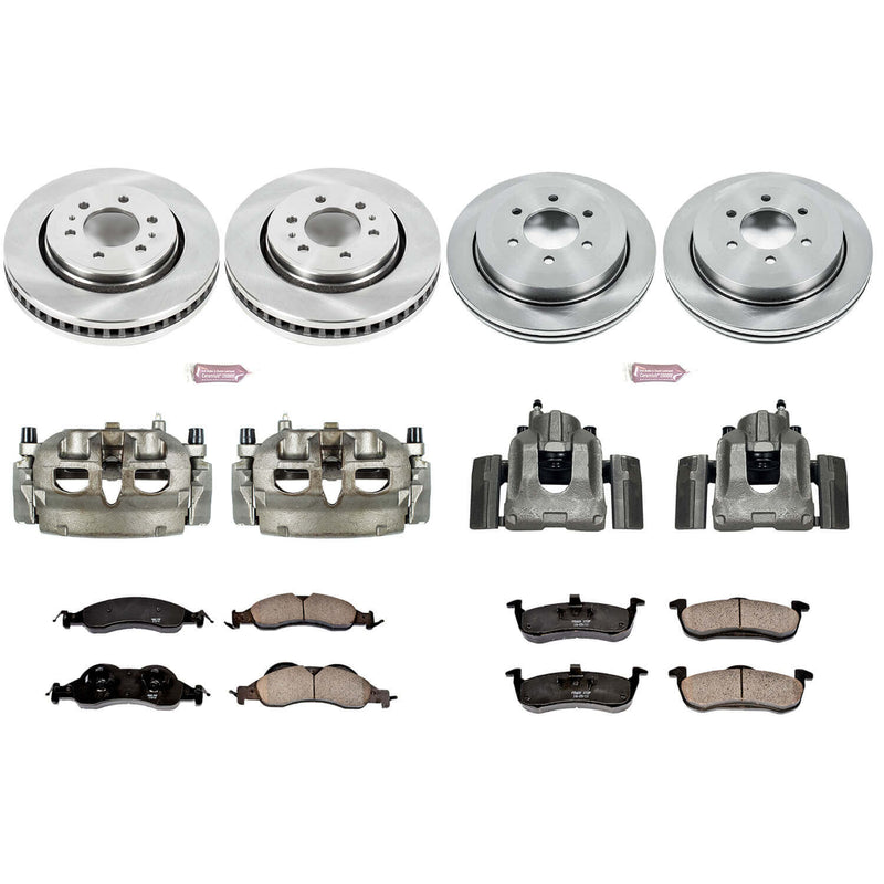 Power Stop KCOE4109 Autospecialty 1-Click Daily Driver Front And Rear Brake Kit for 2007-2009 Ford Expedition product image