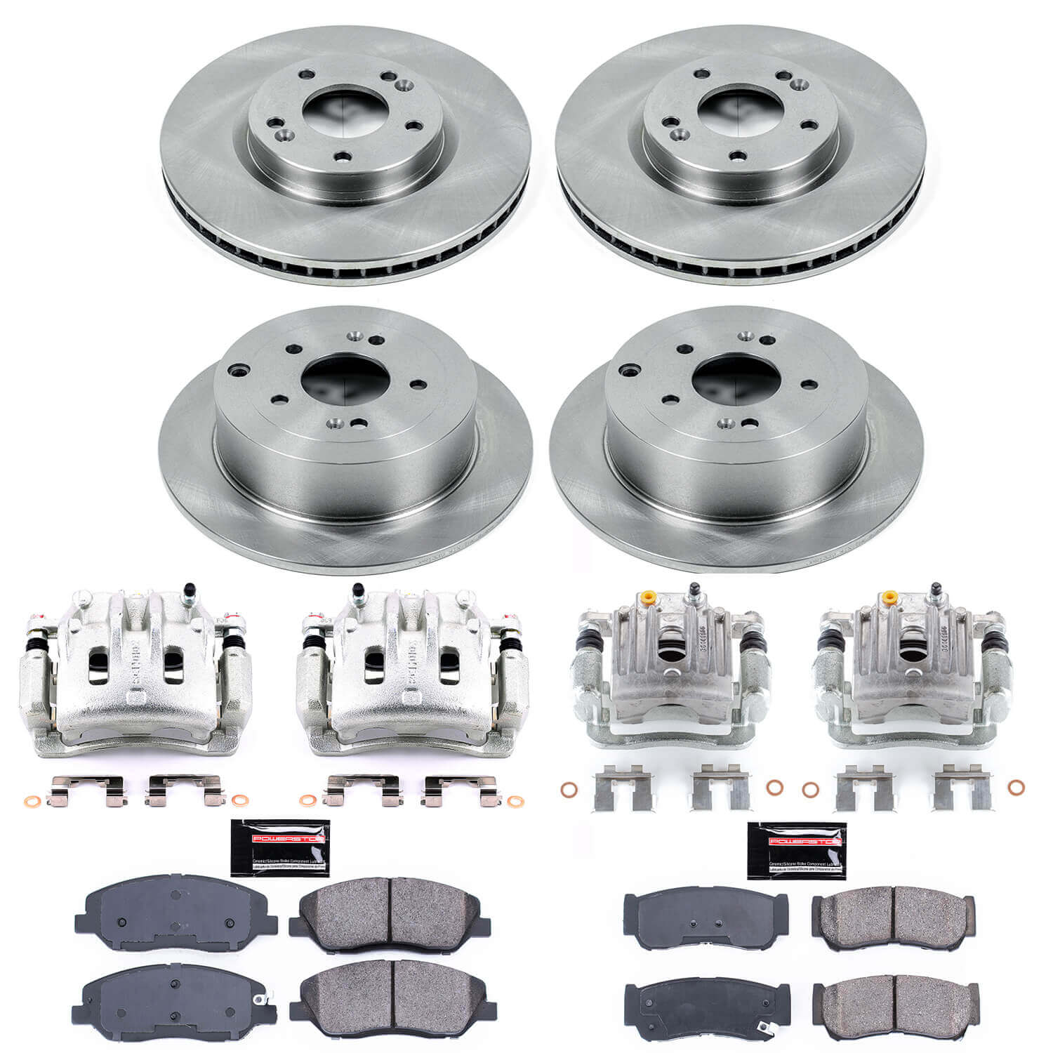Power Stop KCOE4116 Autospecialty 1-Click OE Replacement Pad And Rotor Kit With Calipers for 2007-2009 Hyundai Santa Fe product image