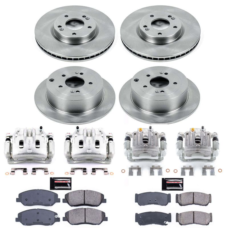 Power Stop KCOE4116 Autospecialty 1-Click OE Replacement Pad And Rotor Kit With Calipers for 2007-2009 Hyundai Santa Fe product image