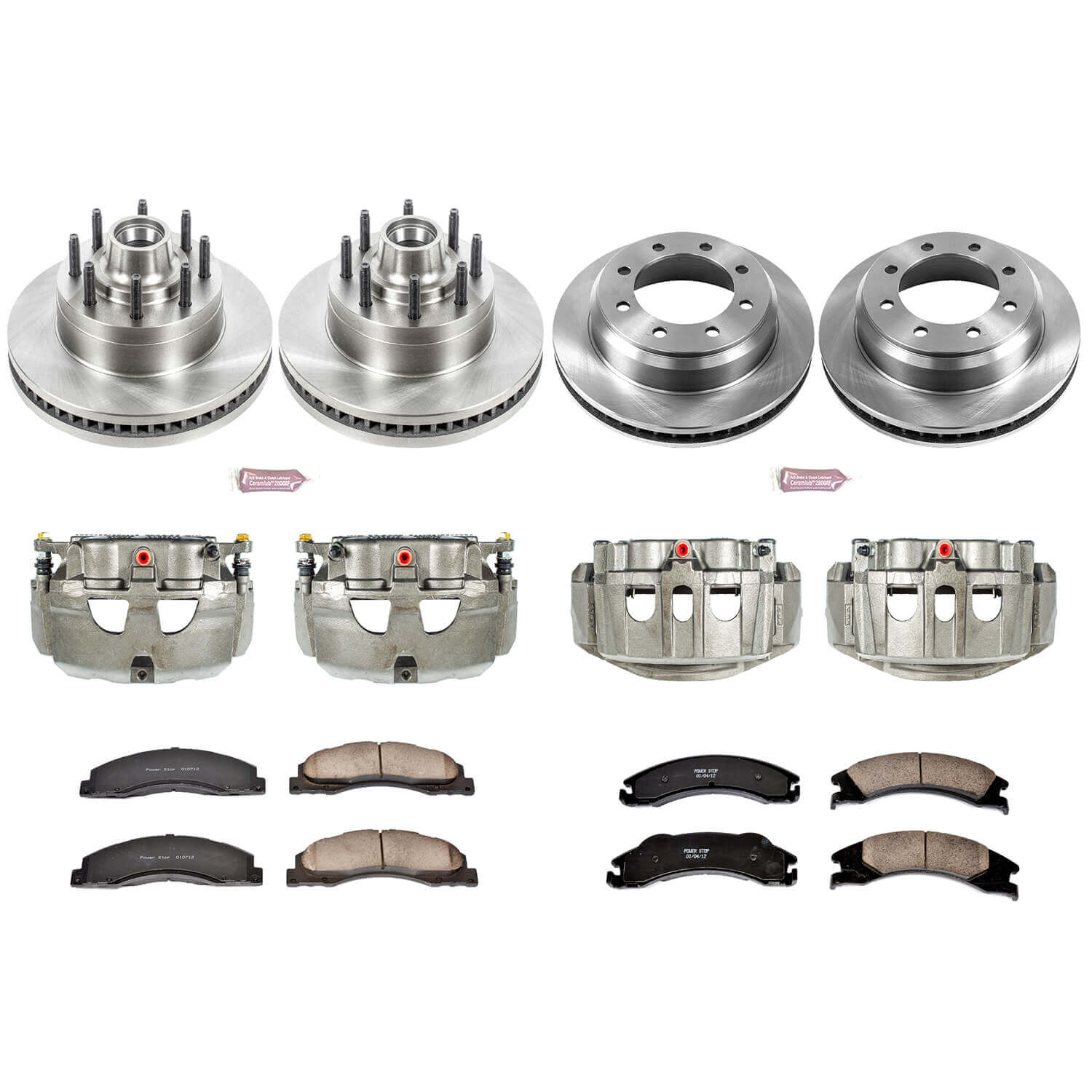 Power Stop KCOE4131 Autospecialty 1-Click Daily Driver Front And Rear Brake Kit for 2008-2014 Ford E-150 product image