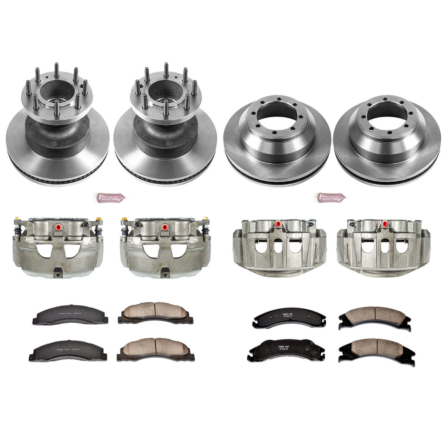 Power Stop KCOE4132 Autospecialty 1-Click Daily Driver Front And Rear Brake Kit for 2008-2019 Ford E-350 Super Duty product image