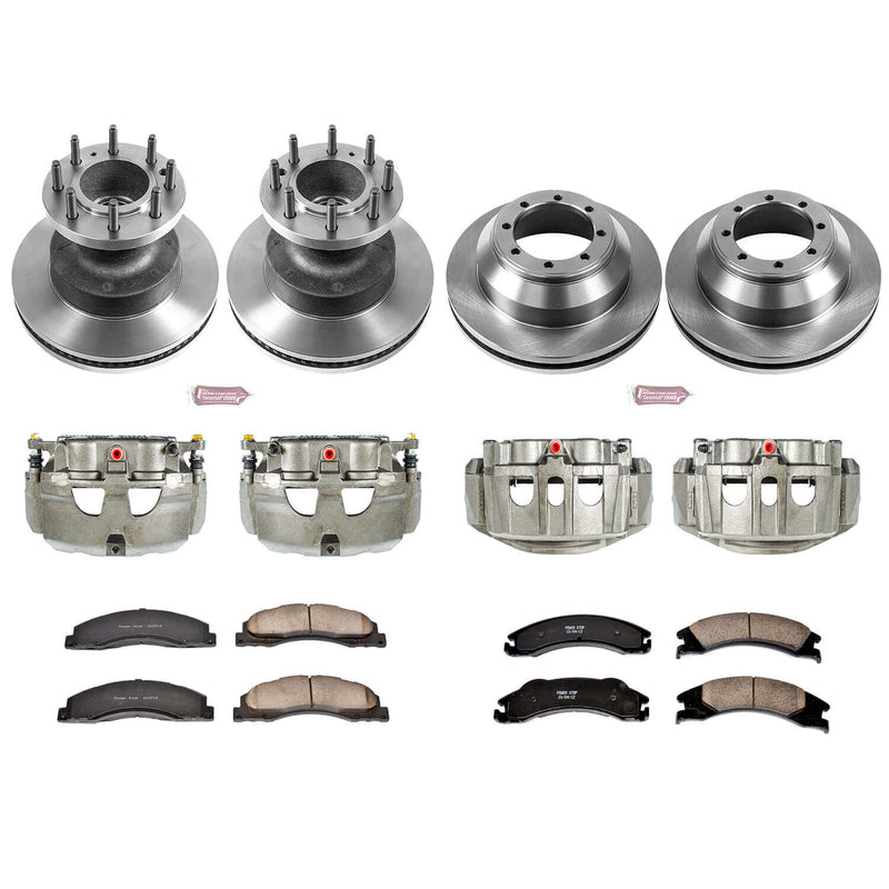 Power Stop KCOE4132 Autospecialty 1-Click Daily Driver Front And Rear Brake Kit for 2008-2019 Ford E-350 Super Duty product image