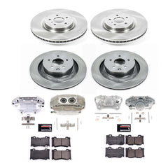 Power Stop KCOE4138B Front And Rear Autospecialty 1-Click OE Replacement Pad And Rotor Kit With Calipers for 2009 Nissan 350Z product image