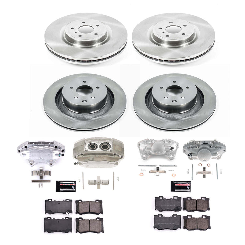 Power Stop KCOE4138B Front And Rear Autospecialty 1-Click OE Replacement Pad And Rotor Kit With Calipers for 2009 Nissan 350Z product image