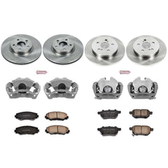 Power Stop KCOE4140 Autospecialty 1-Click Daily Driver Front And Rear Brake Kit for 2009-2010 Pontiac Vibe Base product image