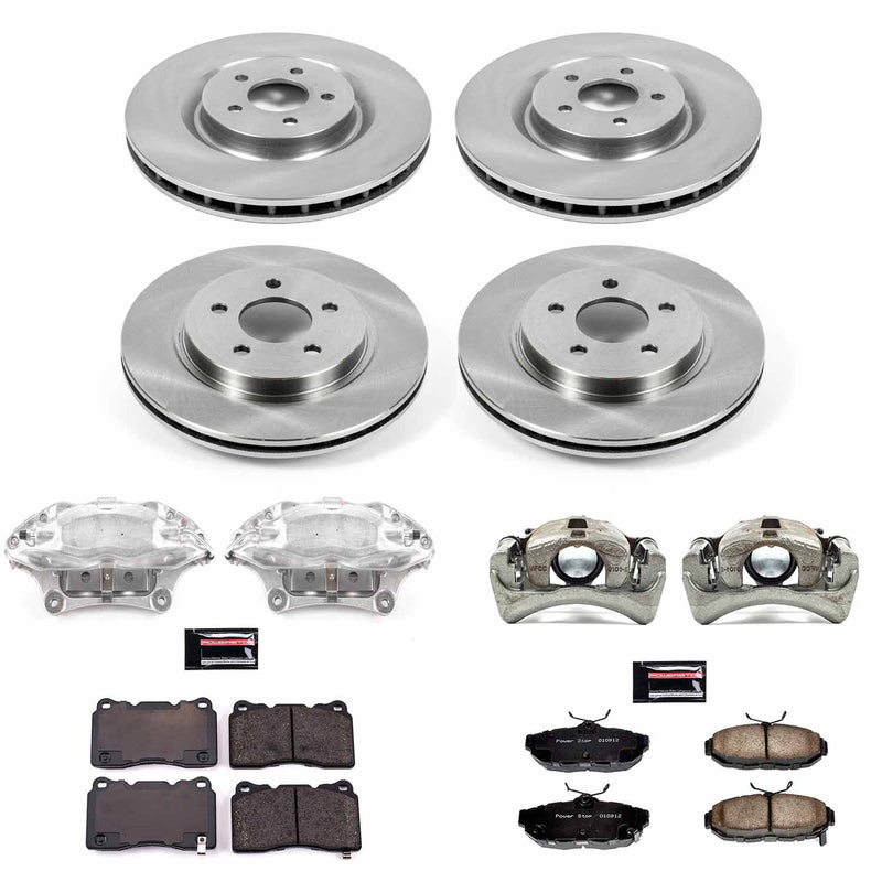 Power Stop KCOE4148 Autospecialty 1-Click OE Replacement Front And Rear Brake Kit With Calipers for 2011 Ford Mustang GT product image