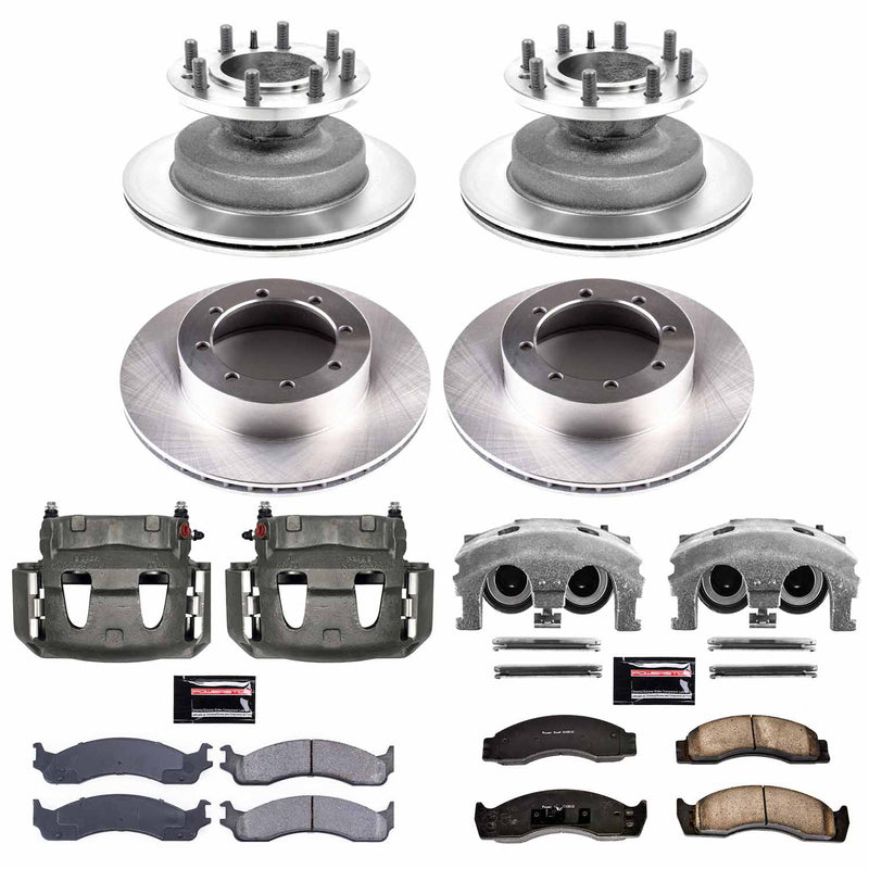 Power Stop KCOE4233 Autospecialty 1-Click OE Replacement Pad And Rotor Kit With Calipers for 2001-2002 Ford E-450 Econoline Super Duty product image