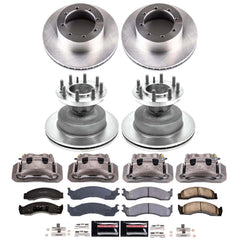 Power Stop KCOE4233A Z17 Evolution Pad And Autospecialty OE Replacement Front And Rear Pad And Rotor Kit With Caliper for 2005-2007 Ford E-450 Super Duty product image