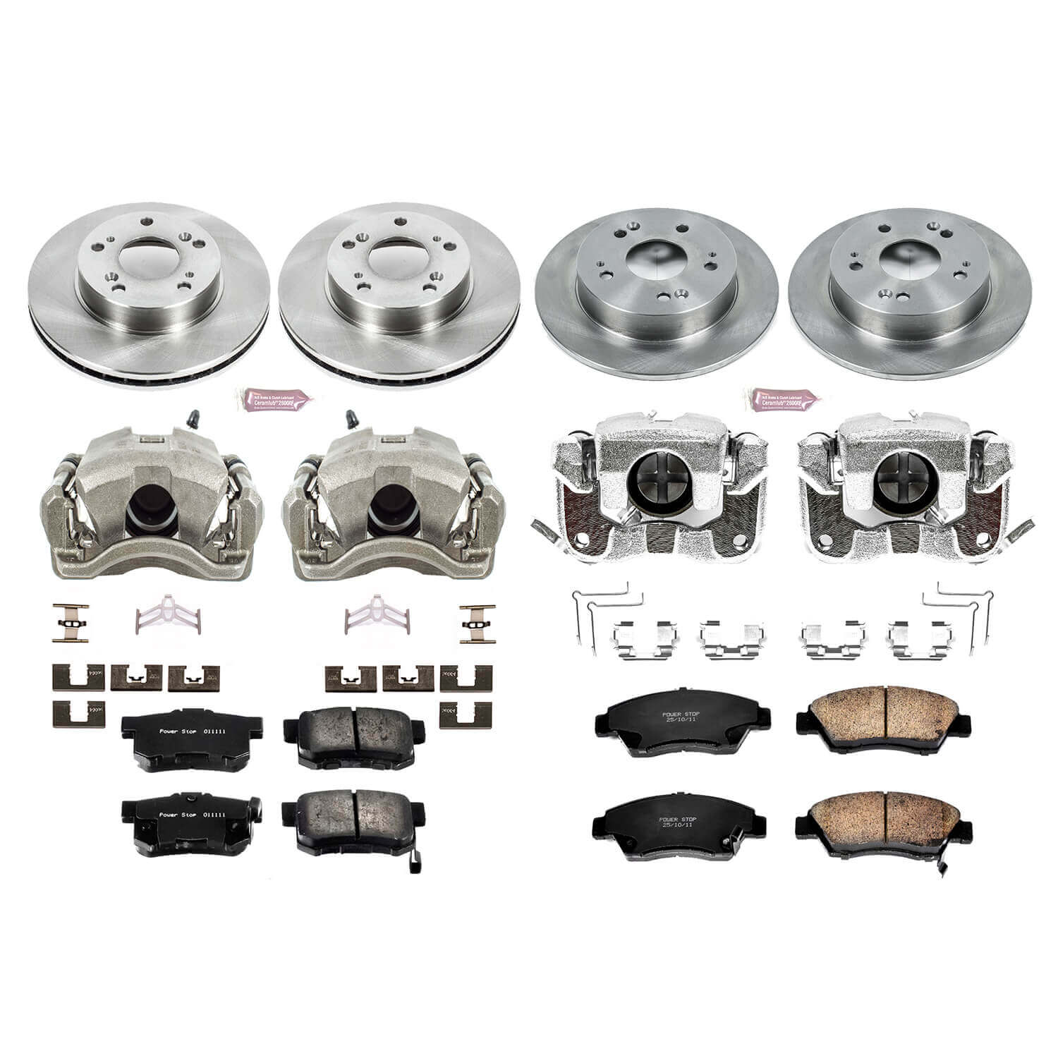 Power Stop KCOE4276 Autospecialty 1-Click Daily Driver Front And Rear Brake Kit for 2009-2011 Honda Civic Hybrid, Hybrid-L product image