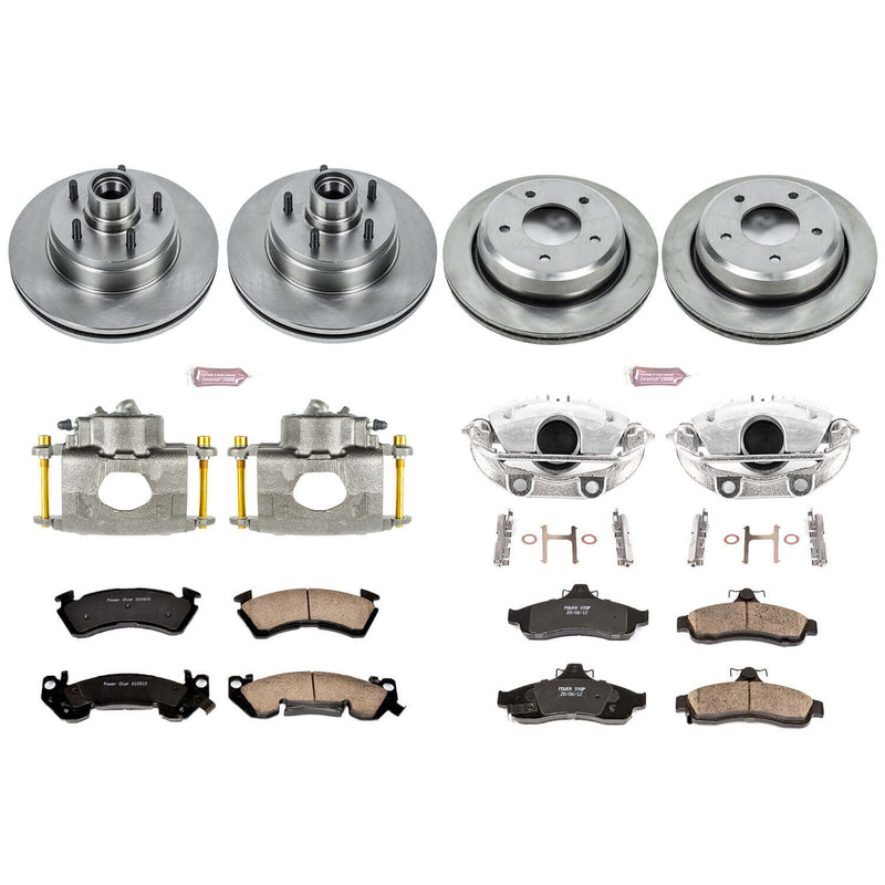 Power Stop KCOE4338 Autospecialty 1-Click Daily Driver Front And Rear Brake Kit for 1994-1996 Chevrolet Impala SS product image