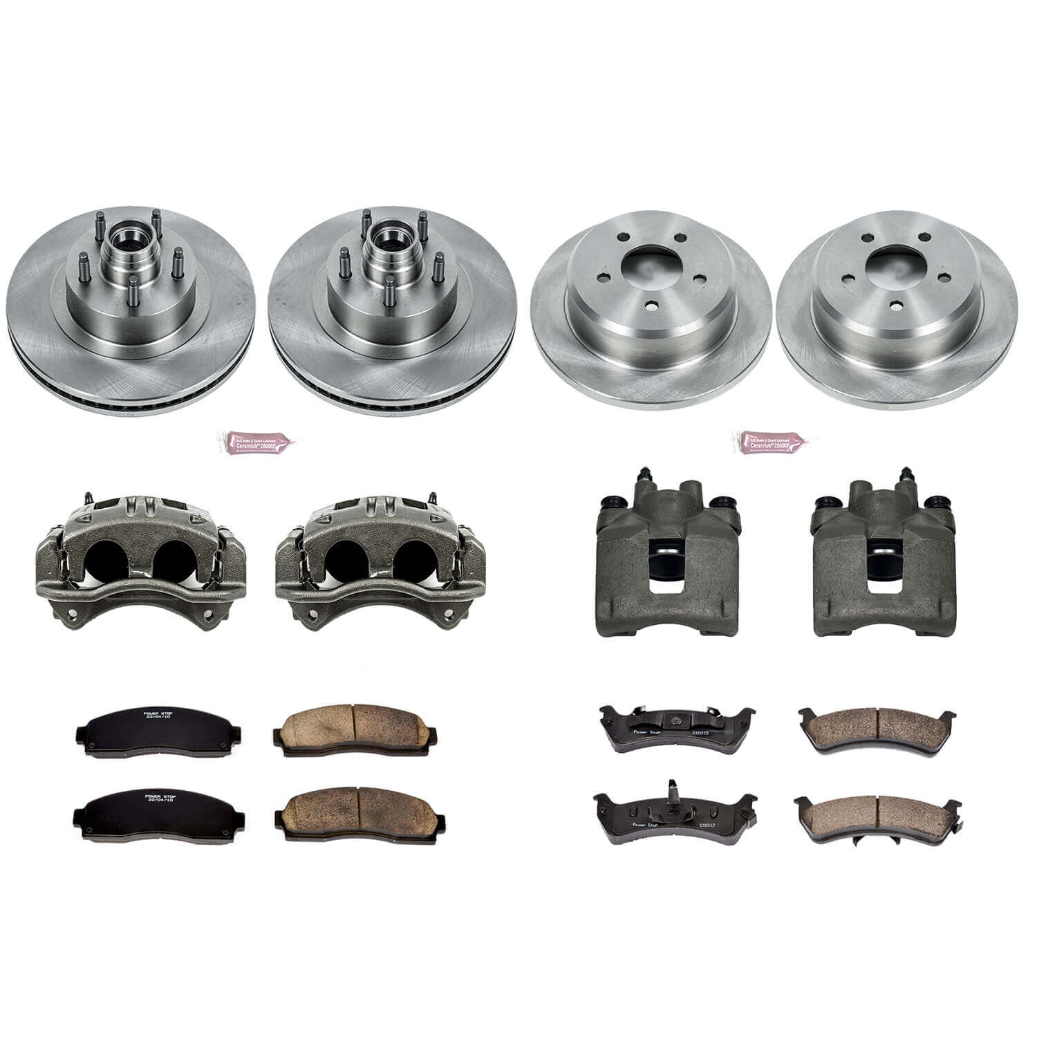 Power Stop KCOE4356 Autospecialty 1-Click Daily Driver Front And Rear Brake Kit for 2001-2002 Ford Explorer Sport Rear Wheel Drive product image