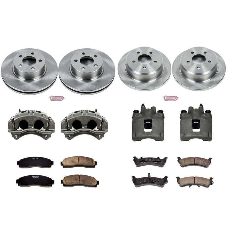 Power Stop KCOE4357 Autospecialty 1-Click Daily Driver Front And Rear Brake Kit for 2001-2002 Ford Explorer Sport 4 Wheel Drive product image
