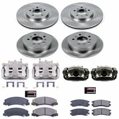 Power Stop KCOE4377 Autospecialty 1-Click OE Replacement Front And Rear Brake Kit With Calipers for 2008-2009 Buick Allure product image