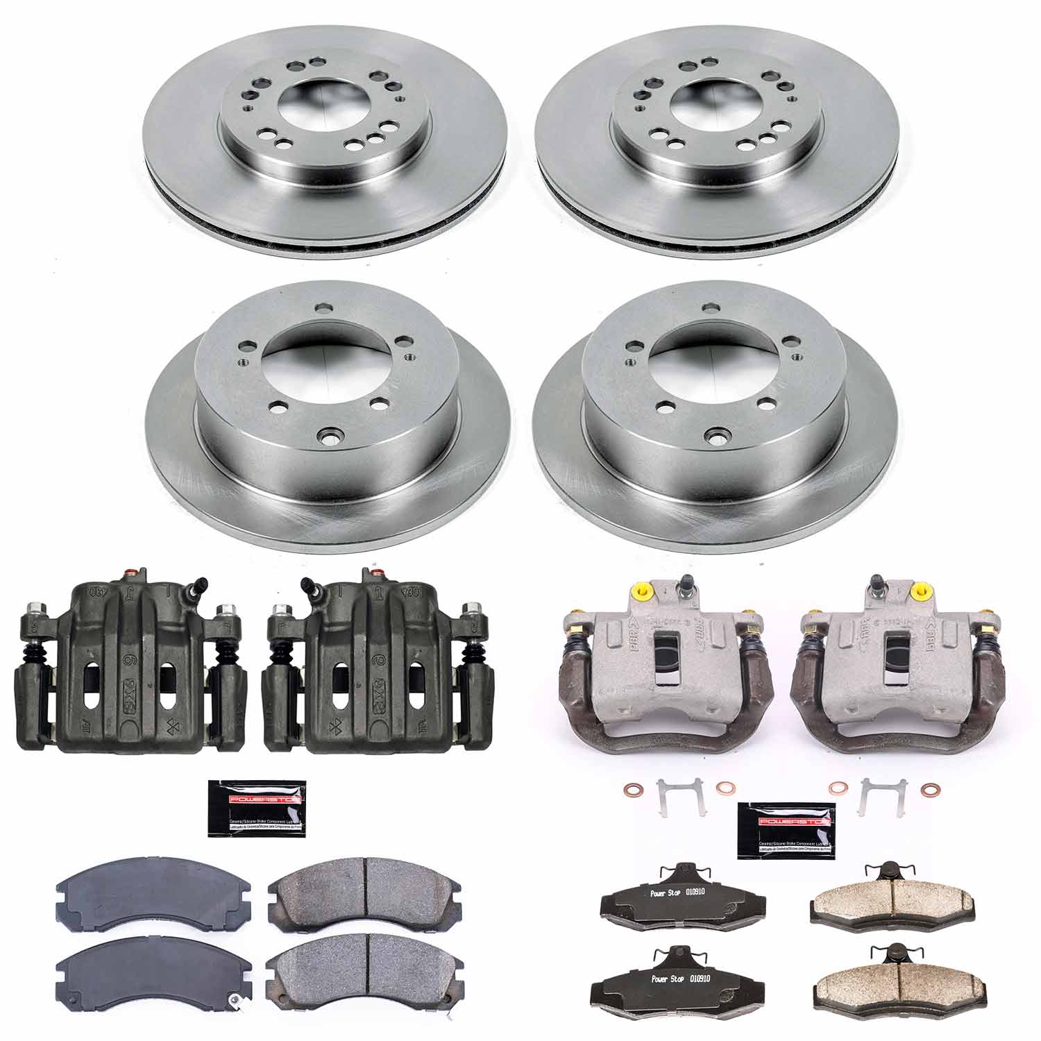Power Stop KCOE4396 Autospecialty 1-Click OE Replacement Front And Rear Brake Kit With Calipers for 1997-2004 Mitsubishi Diamante product image