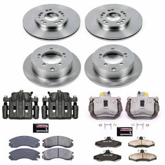 Power Stop KCOE4396 Autospecialty 1-Click OE Replacement Front And Rear Brake Kit With Calipers for 1997-2004 Mitsubishi Diamante product image