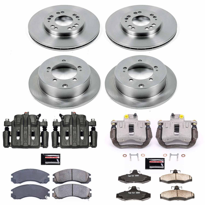 Power Stop KCOE4396 Autospecialty 1-Click OE Replacement Front And Rear Brake Kit With Calipers for 1997-2004 Mitsubishi Diamante product image