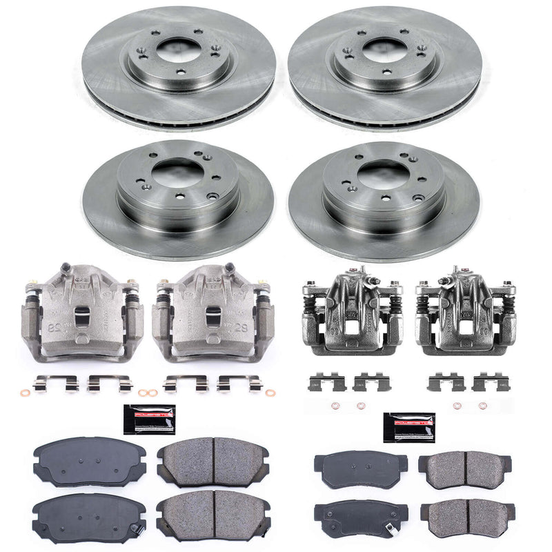 Power Stop KCOE4443A Autospecialty 1-Click OE Replacement Front And Rear Brake Kit With Calipers for 2006-2008 Hyundai Sonata product image