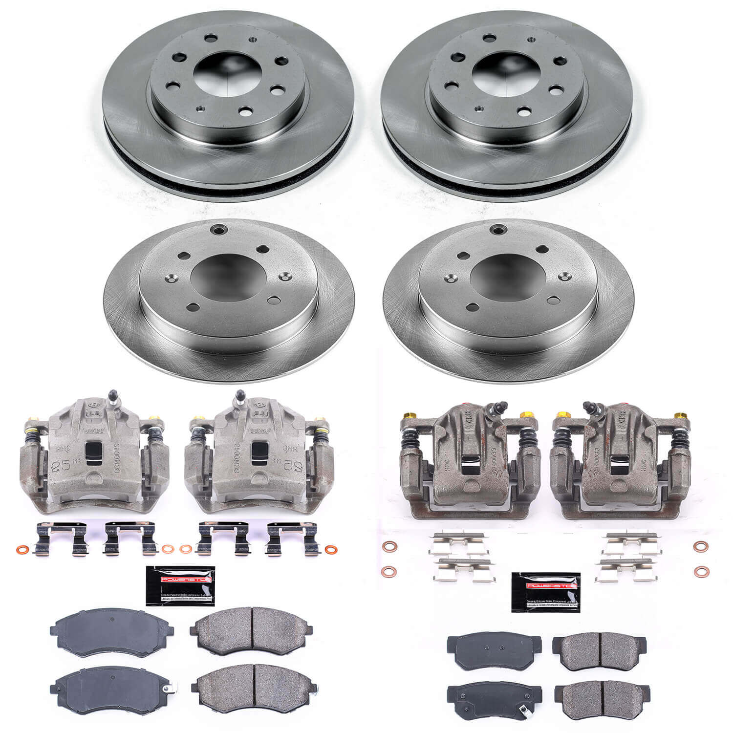 Power Stop KCOE4444 Autospecialty 1-Click OE Replacement Front And Rear Brake Kit With Calipers for 1999-2001 Hyundai Sonata Rear Disc product image