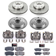 Power Stop KCOE4445A Autospecialty 1-Click OE Replacement Front And Rear Brake Kit With Calipers for 2003-2005 Hyundai Sonata product image