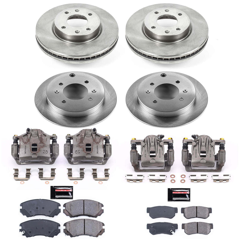 Power Stop KCOE4445A Autospecialty 1-Click OE Replacement Front And Rear Brake Kit With Calipers for 2003-2005 Hyundai Sonata product image