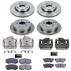 Power Stop KCOE4448 Autospecialty 1-Click OE Replacement Front And Rear Brake Kit With Calipers for 2005-2009 Hyundai Tucson 4 Wheel Drive product image