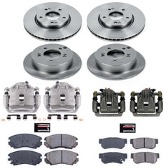 Power Stop KCOE4449A Autospecialty 1-Click OE Replacement Front And Rear Brake Kit With Calipers for 2005-2009 Hyundai Tucson Front Wheel Drive product image