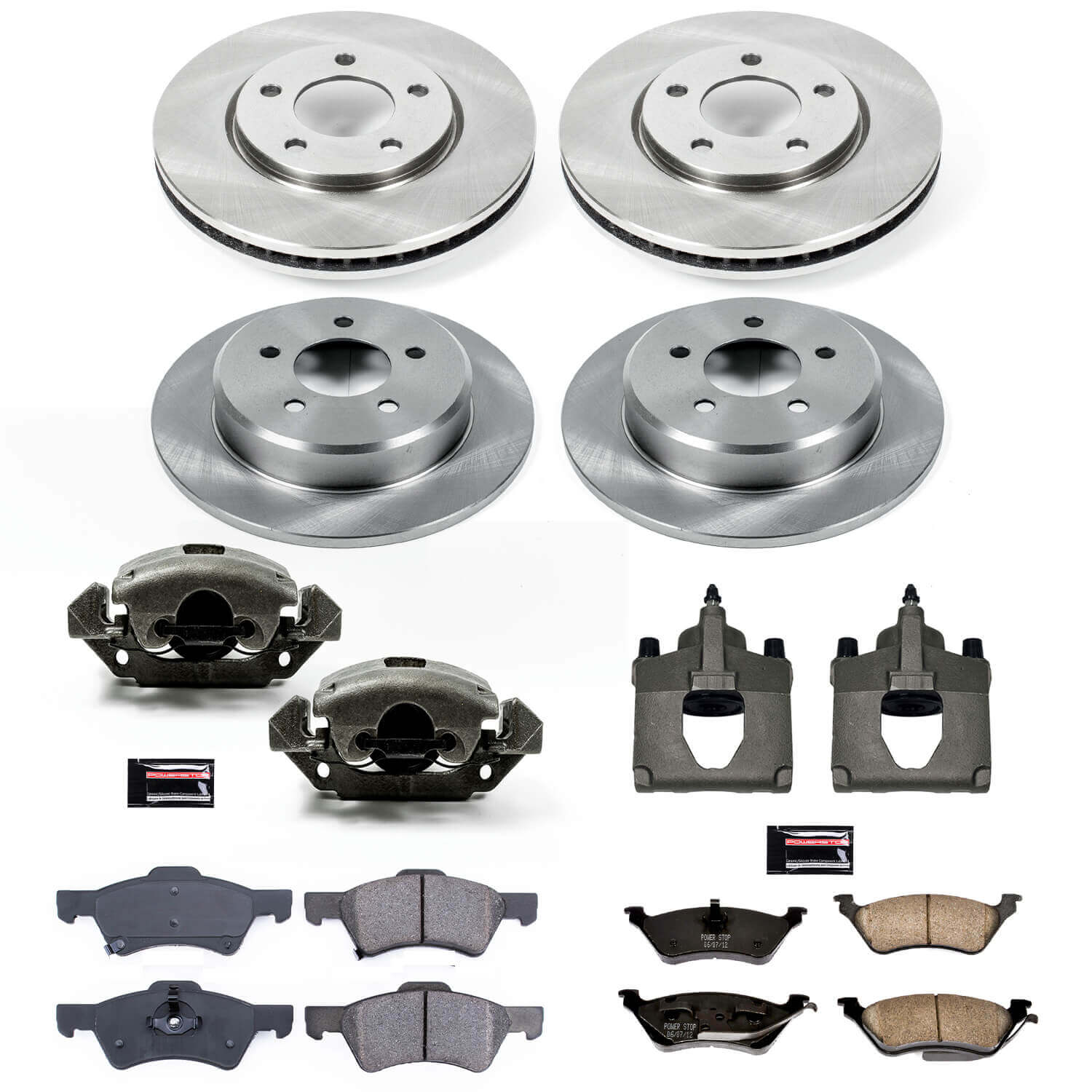 Power Stop KCOE4458 Autospecialty 1-Click Daily Driver Front And Rear Brake Kit for 2001-2007 Chrysler Town & Country Rear Disc product image