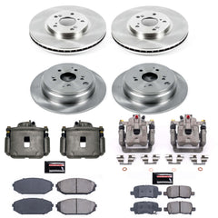 Power Stop KCOE4459 Autospecialty 1-Click OE Replacement Front And Rear Brake Kit With Calipers for 2002-2004 Honda Odyssey product image