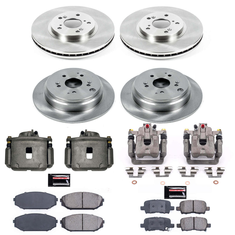 Power Stop KCOE4459 Autospecialty 1-Click OE Replacement Front And Rear Brake Kit With Calipers for 2002-2004 Honda Odyssey product image