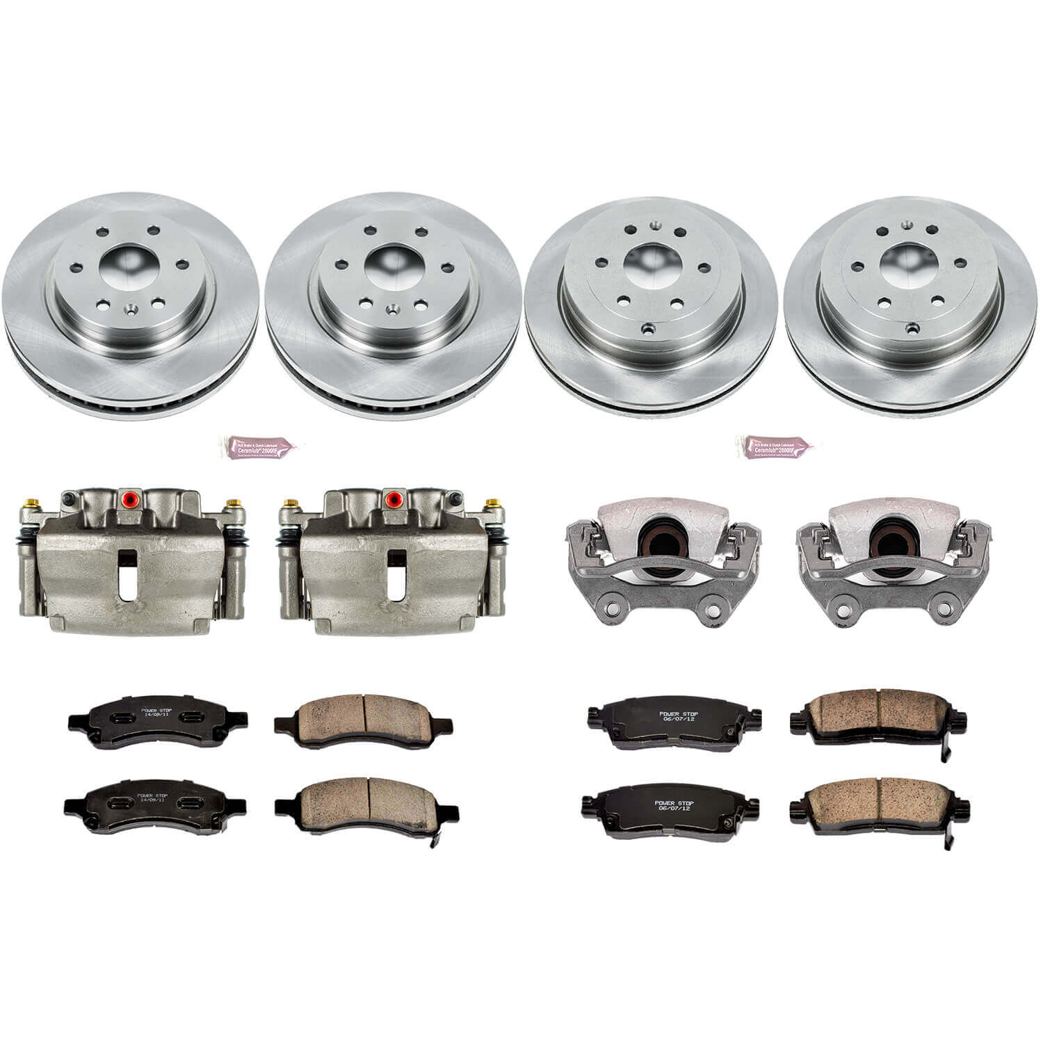 Power Stop KCOE4466 Autospecialty 1-Click Daily Driver Front And Rear Brake Kit for 2008-2017 Buick Enclave product image