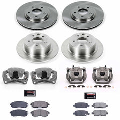Power Stop KCOE4475A Autospecialty 1-Click OE Replacement Front And Rear Brake Kit With Calipers for 2007-2012 Nissan Sentra SE-R product image