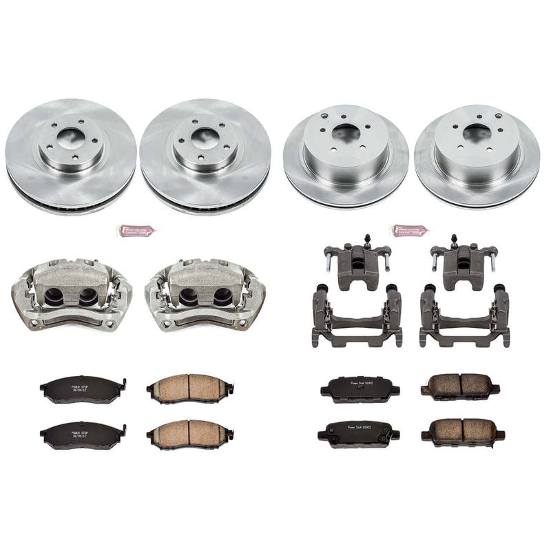 Power Stop KCOE4476 Autospecialty 1-Click Daily Driver Front And Rear Brake Kit for 2011 Nissan Murano Convertible, Suv product image