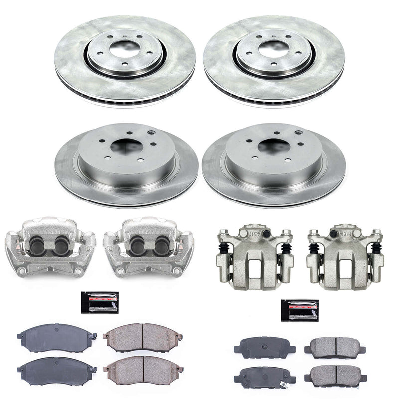 Power Stop KCOE4477 Autospecialty 1-Click OE Replacement Pad And Rotor Kit With Calipers for 2005-2008 Infiniti FX35 product image