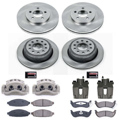 Power Stop KCOE4486 Autospecialty 1-Click OE Replacement Front And Rear Brake Kit With Calipers for 2003-2011 Lincoln Town Car Sedan (4 Door) product image