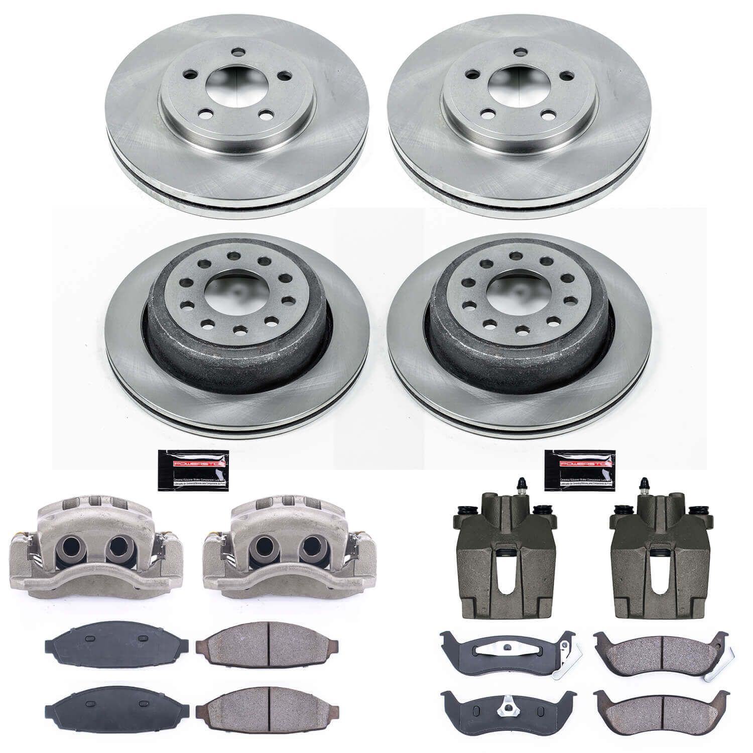 Power Stop KCOE448 Autospecialty 1-Click OE Replacement Front And Rear Brake Kit With Calipers for 2003-2011 Lincoln Town Car Sedan (4 Door) product image