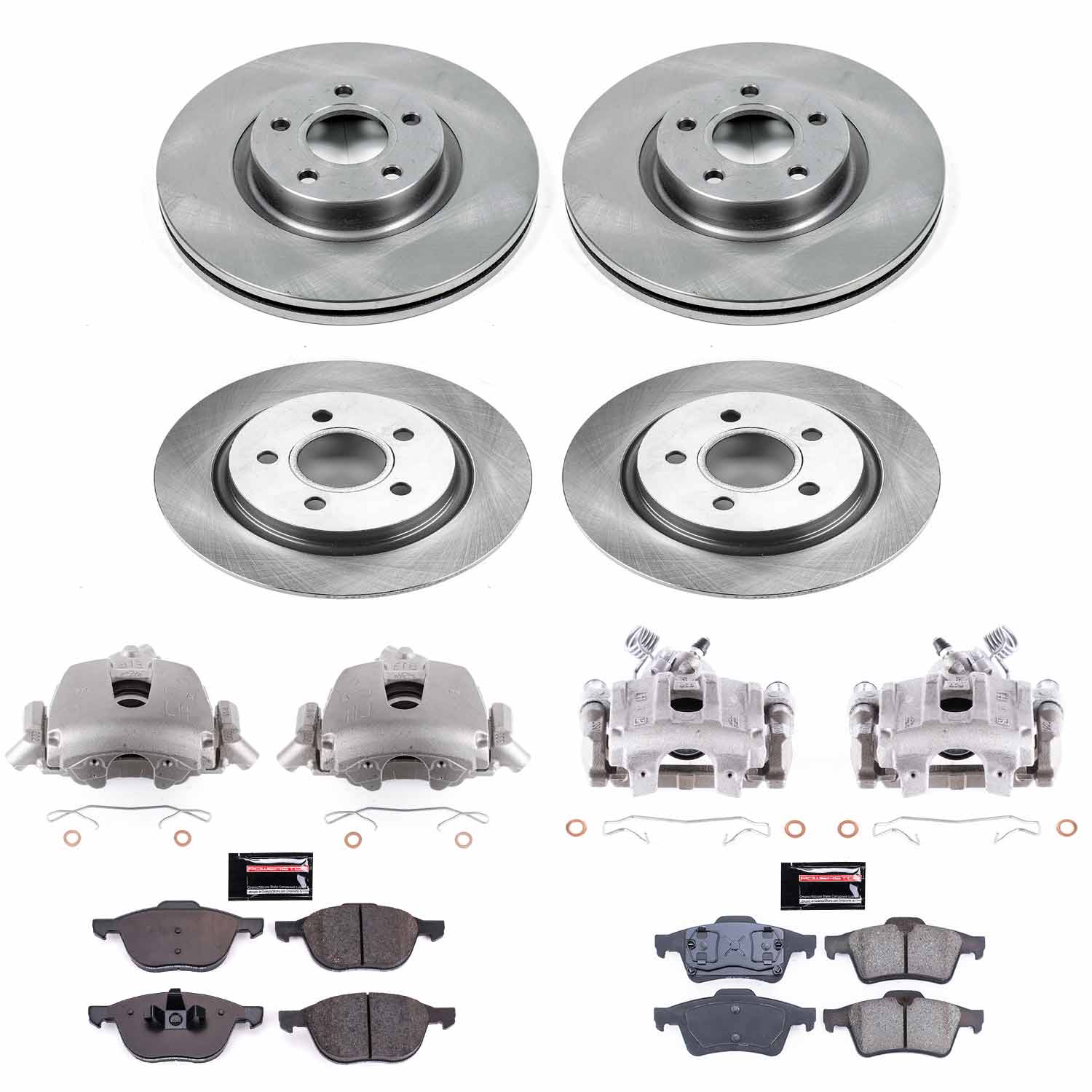 Power Stop KCOE4492A Autospecialty 1-Click OE Replacement Pad And Rotor Kit With Calipers for 2004-2005 Volvo S40 product image