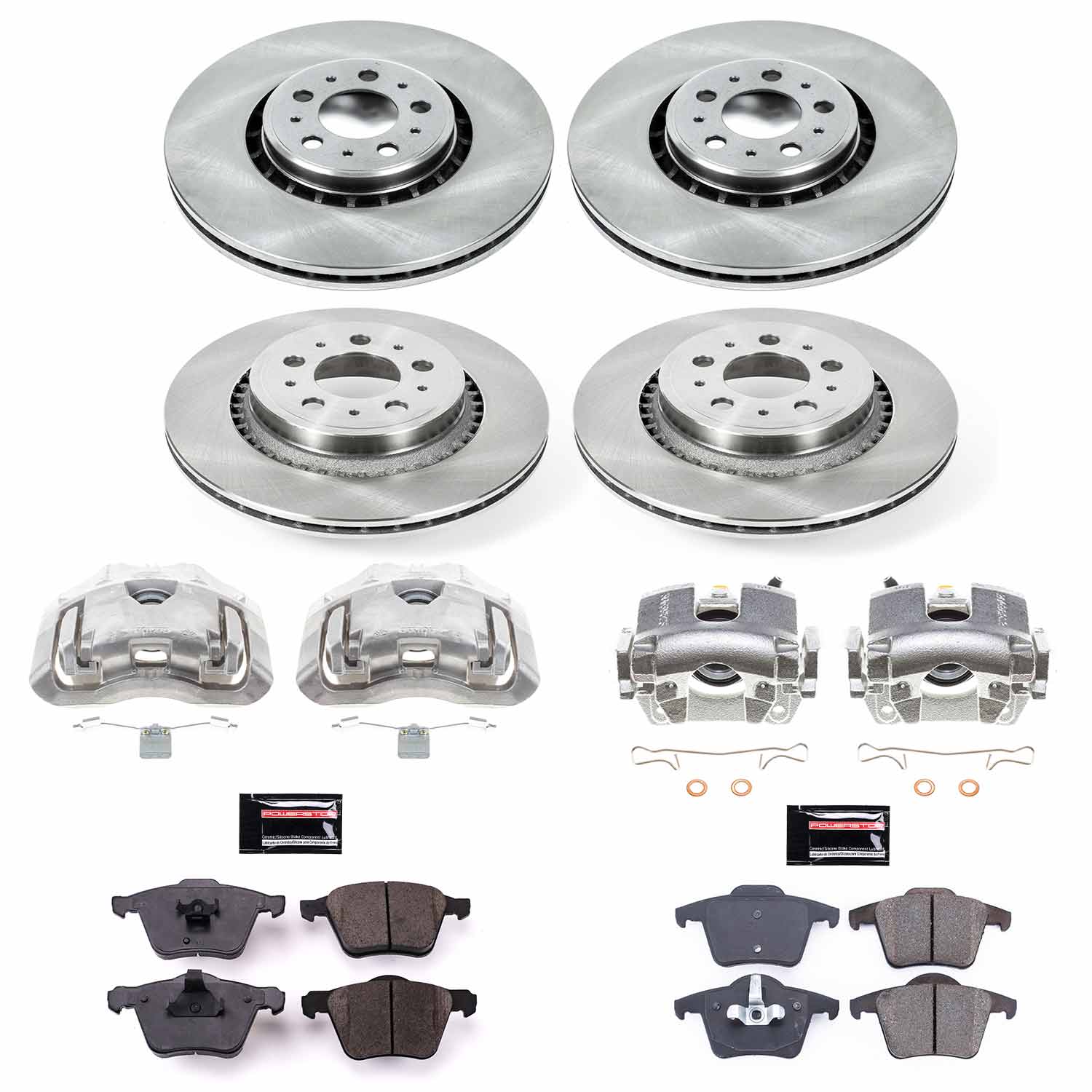 Power Stop KCOE4502 Autospecialty 1-Click OE Replacement Pad And Rotor Kit With Calipers for 2003-2014 Volvo XC90 product image