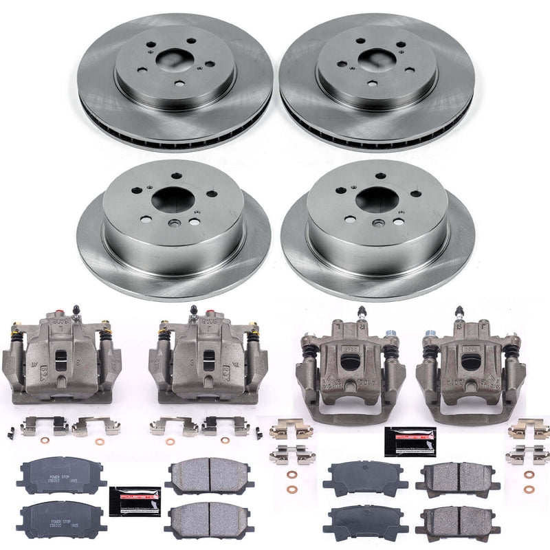 Power Stop KCOE4530 Autospecialty 1-Click OE Replacement Front And Rear Brake Kit With Calipers for 2004-2006 Lexus RX330 product image