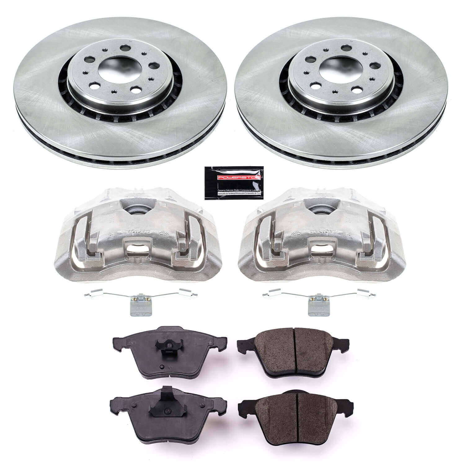 Power Stop KCOE4552 Autospecialty 1-Click OE Replacement Pad And Rotor Kit With Calipers for 2003-2014 Volvo XC90 product image