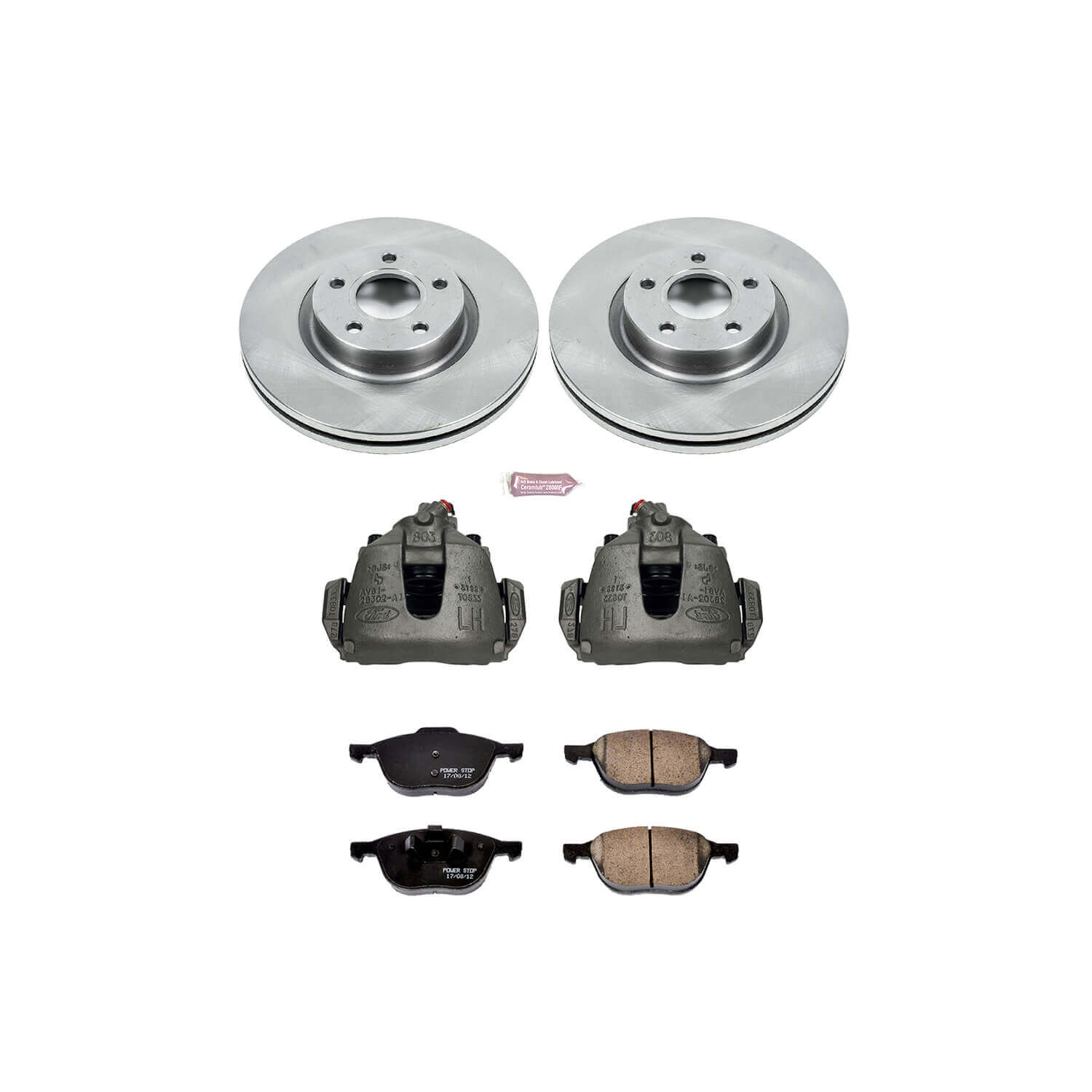 Power Stop KCOE4575 Autospecialty 1-Click OE Replacement Pad And Rotor Kit With Calipers for 2013-2016 Ford Escape Front Wheel Drive product image