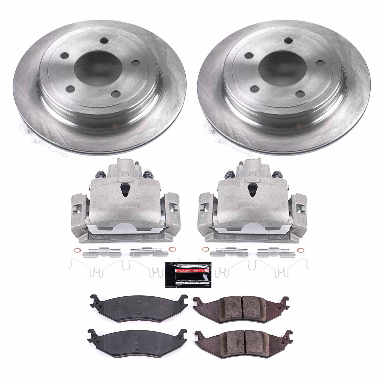Power Stop KCOE4579 Autospecialty 1-Click OE Replacement Rear Brake Kit With Calipers for 2004-2006 Ford E-150 product image